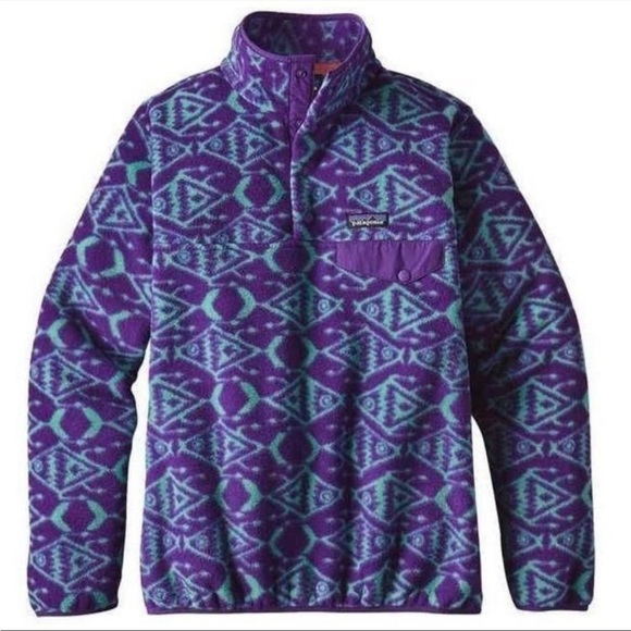 Patagonia Women’s Synchilla Ikat Big Fish Snap Pullover Fleece - Picture 1 of 11